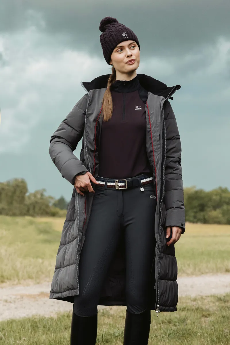 Kingsland Fae Long Insulated Riding Coat - Grey Forged Iron-2